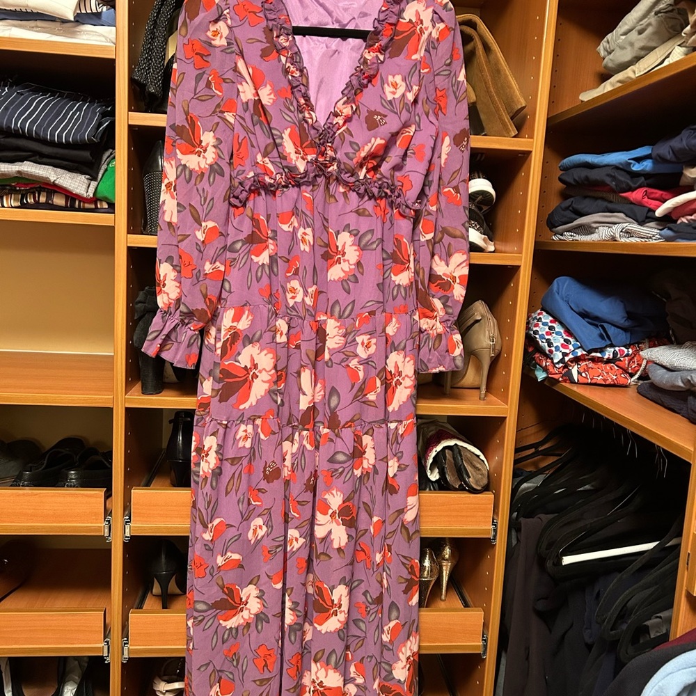 Floral Purple Maxi Dress